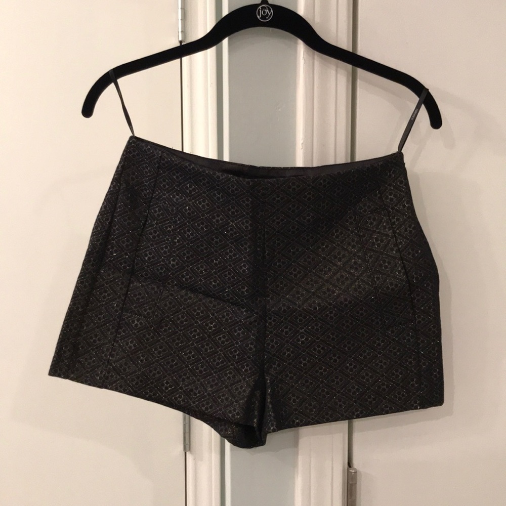 Forever21 Gold and Navy Patterned Shorts